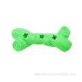 Rubber bone leaking food molar dog toy